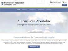 Tablet Screenshot of franciscanresources.com